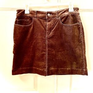 Chic Brown Corduroy Mini Skirt